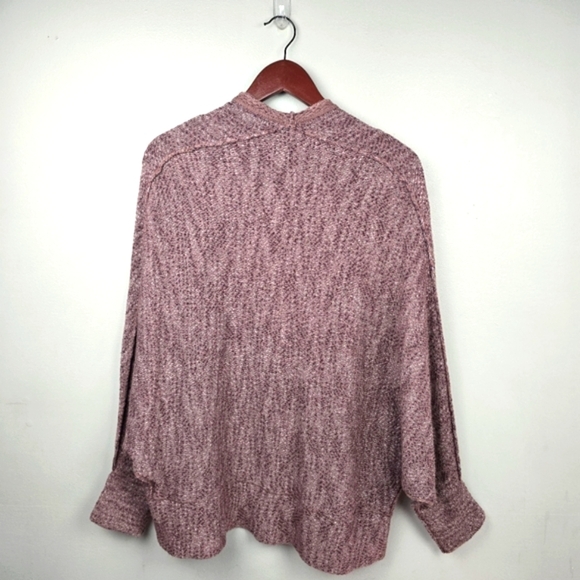 FREE PEOPLE Motions Open Dolman Sleeve Cardigan Sweater Burgundy Womens Size M - Picture 6 of 12